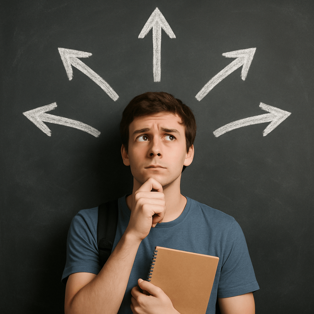 Étudiant en recherche d'orientation