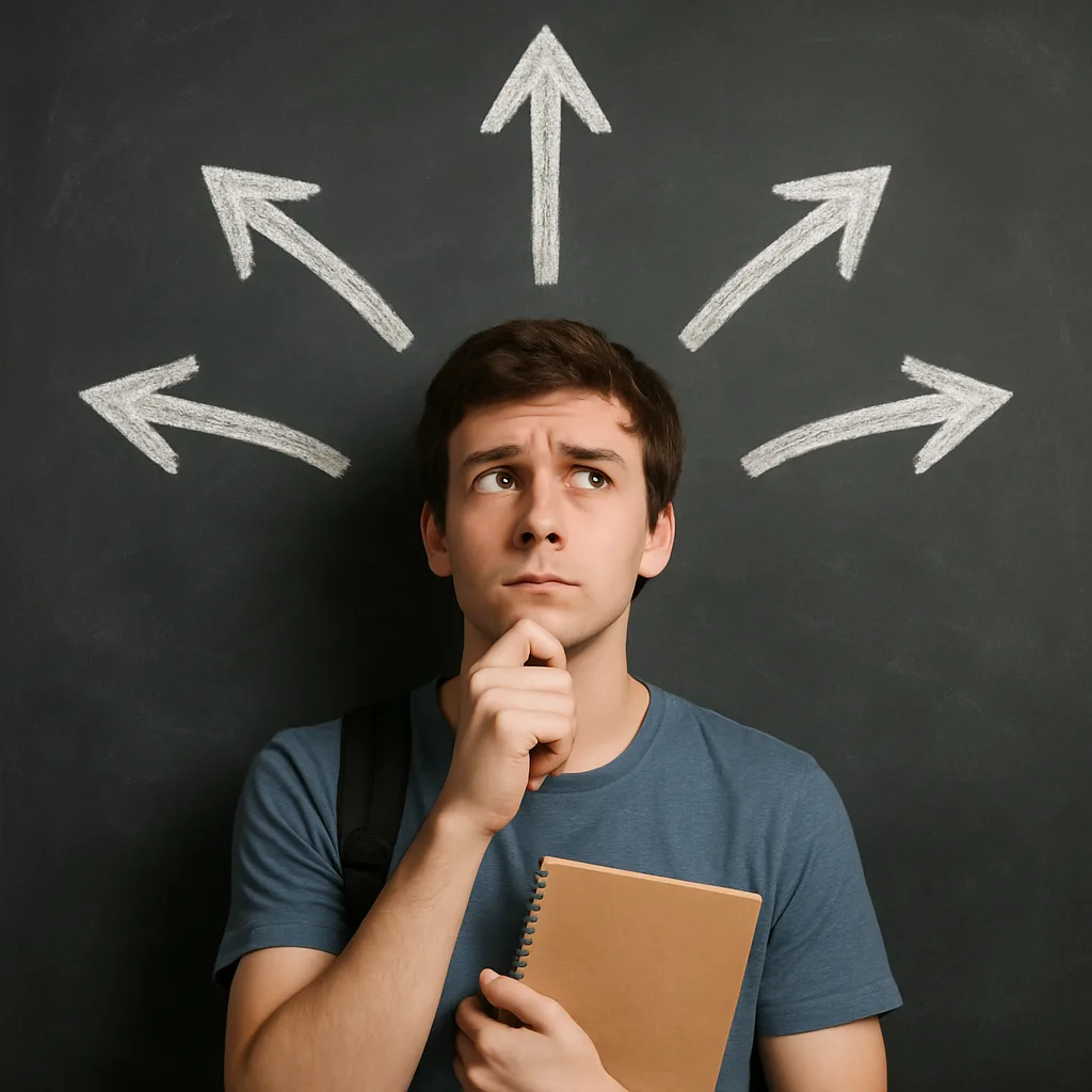 Étudiant en recherche d'orientation
